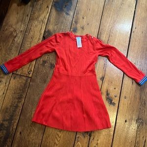 Jacadi girl wool dress size 10 red